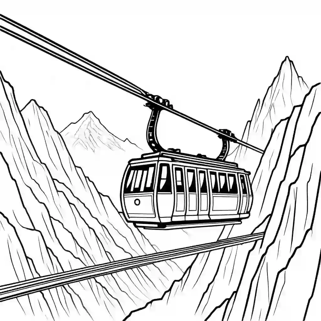 Cable Cars coloring pages